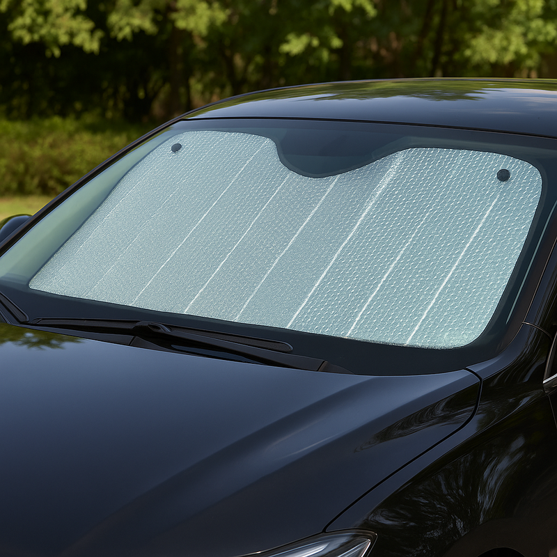 Metallic Foldable Reflective Car Windshield Sun Shade 130x60cm Anti-UV Protection