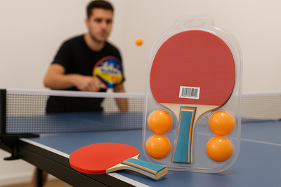 Table Tennis Set 2 Rackets + 4 Balls Ping Pong Paddle Kit Beginner Indoor Outdoor Game