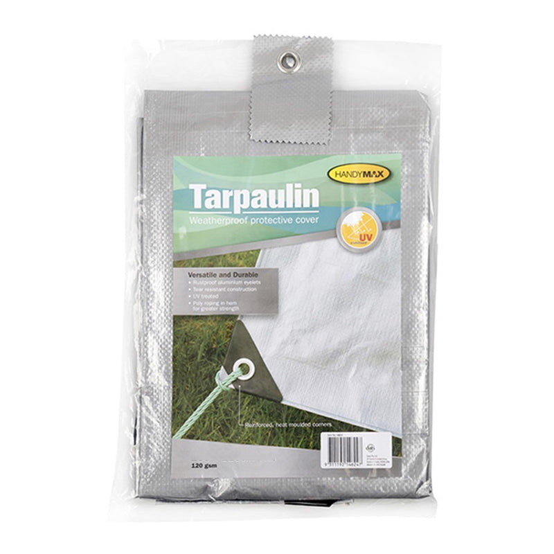 Durable Tarpaulin Waterproof Cover Shelter Camping Car Weatherproof Silver Tarp