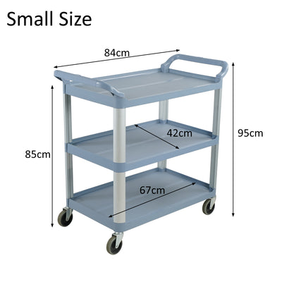 3 Tier Service Cart Trolley Restaurant Kitchen Food Serving Catering Large Shelf Bench