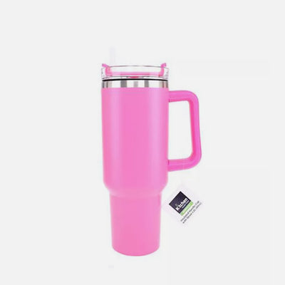 1.2L Insulated Cup Mug Tumbler Bottle with Straw and Handle 40oz Stainless Steel
