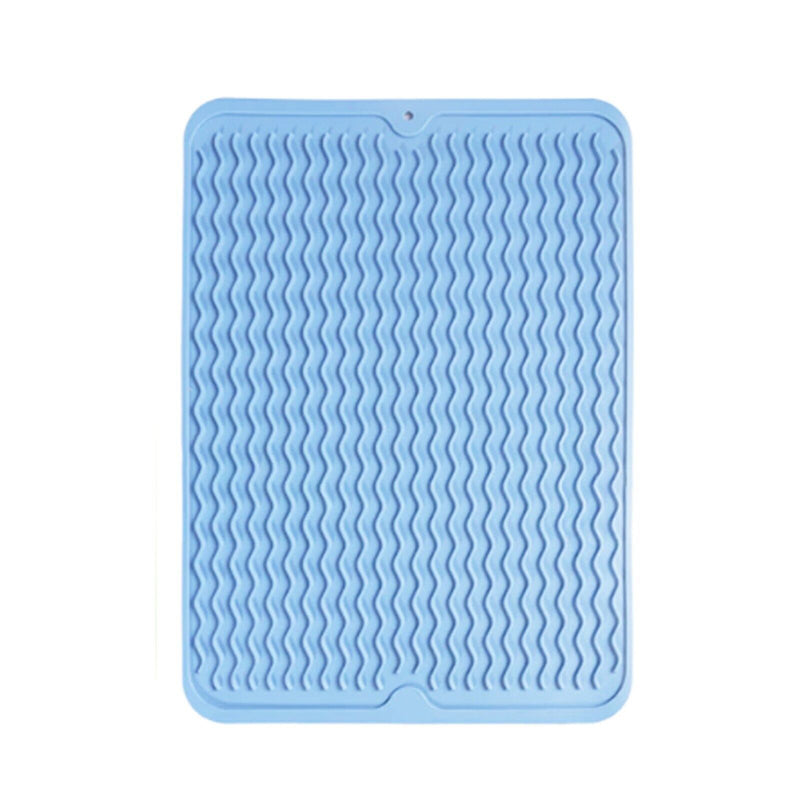 Silicone Sink Dish Drying Mat Kitchen Rectangle Non-Slip Heat Resistant Drainer Dry