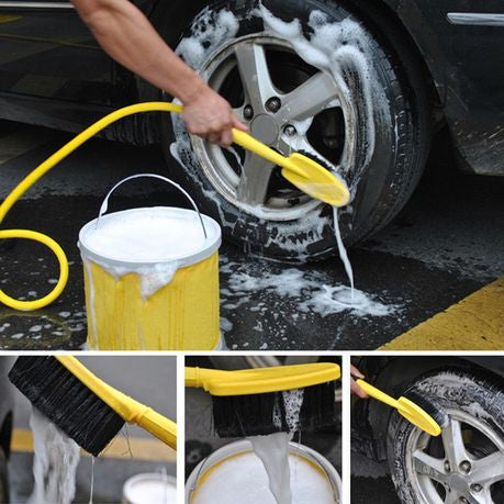 Car Spray and Wash Brush Vehicle Wash Hand Brush Washing Tool Hose Adaptor