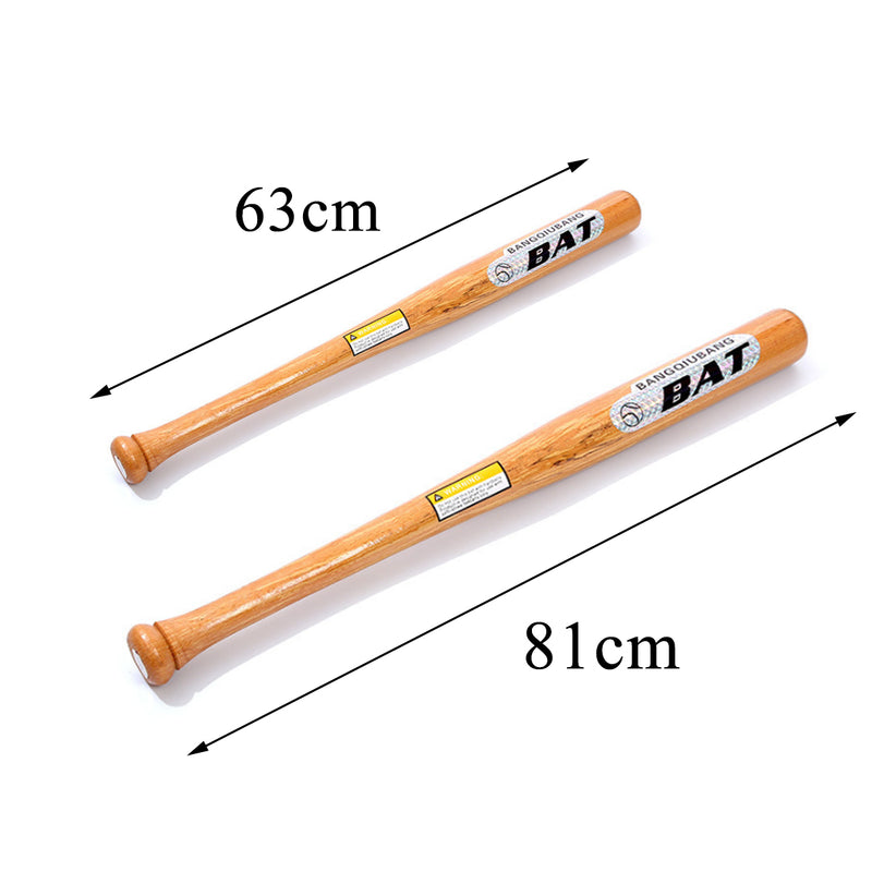 Wooden Baseball Bat Racket Outdoor Sports Softball Wood Base Ball 63cm/81cm