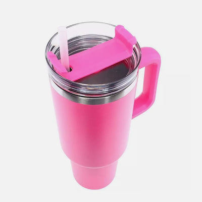 1.2L Insulated Cup Mug Tumbler Bottle with Straw and Handle 40oz Stainless Steel