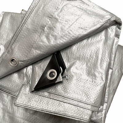 Durable Tarpaulin Waterproof Cover Shelter Camping Car Weatherproof Silver Tarp