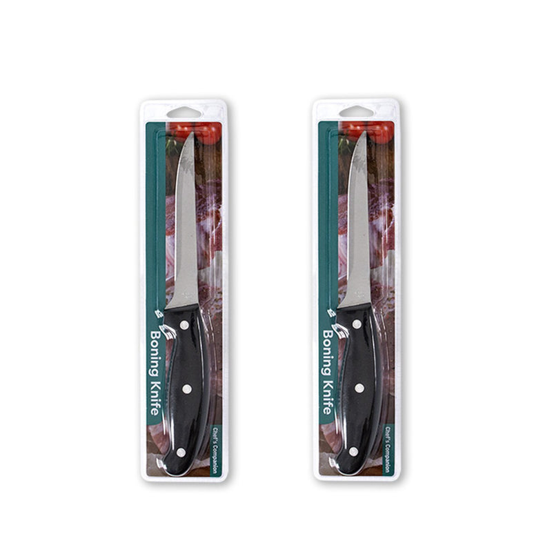 2PCS Boning Knife Stainless Steel Blade Kitchen Chef Cook Knives Sharp Butcher Meat