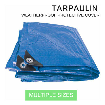 Durable Tarpaulin Waterproof Cover Shelter Camping Car Weatherproof Blue Tarp