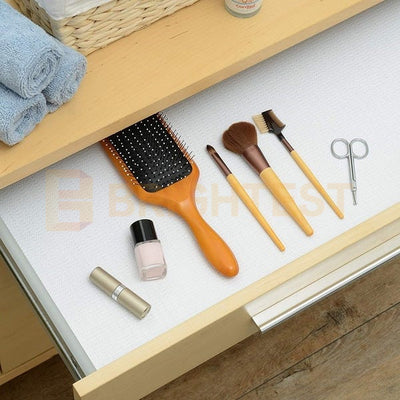 2pcs Anti Non Slip Drawer Liner Mat Grip Roll Matting Cabinet Kitchen 200x45cm