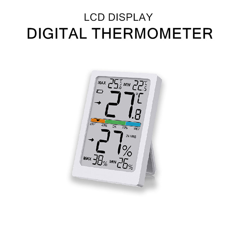 LCD Digital Thermometer Humidity Hygrometer Monitor for Indoor Room Temperature