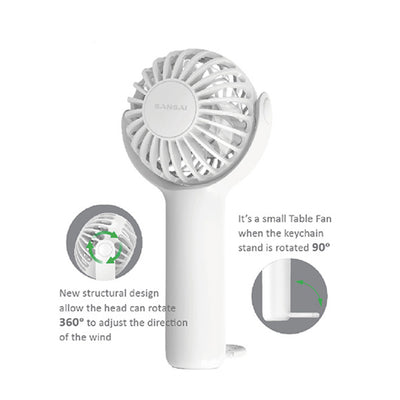 Portable Hand-Held Mini USB Rechargeable Fan Travel Desk Cooler Fans Pocket Size