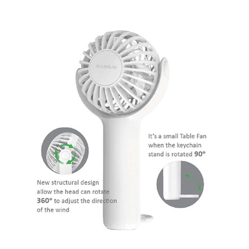 Portable Hand-Held Mini USB Rechargeable Fan Travel Desk Cooler Fans Pocket Size