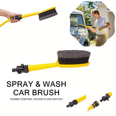 Car Spray and Wash Brush Vehicle Wash Hand Brush Washing Tool Hose Adaptor