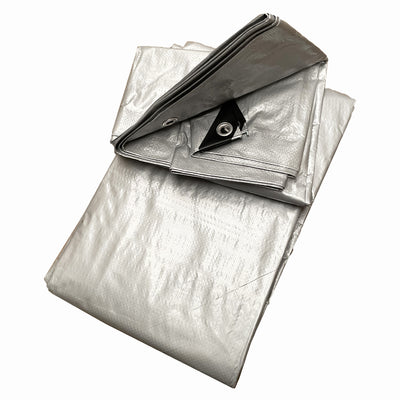 Durable Tarpaulin Waterproof Cover Shelter Camping Car Weatherproof Silver Tarp