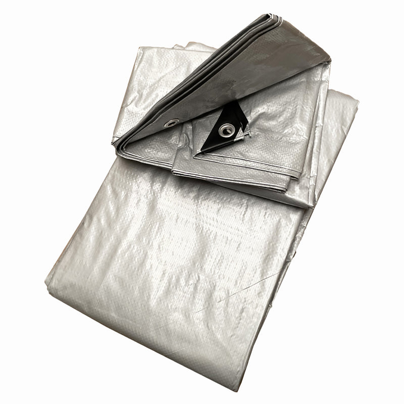 Durable Tarpaulin Waterproof Cover Shelter Camping Car Weatherproof Silver Tarp