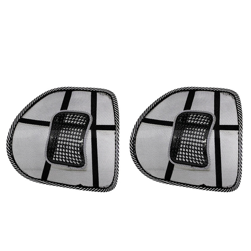 2PCS Mesh Car Seat Back Rest Lumbar Support Office Chair Van Home Pillow Cushion